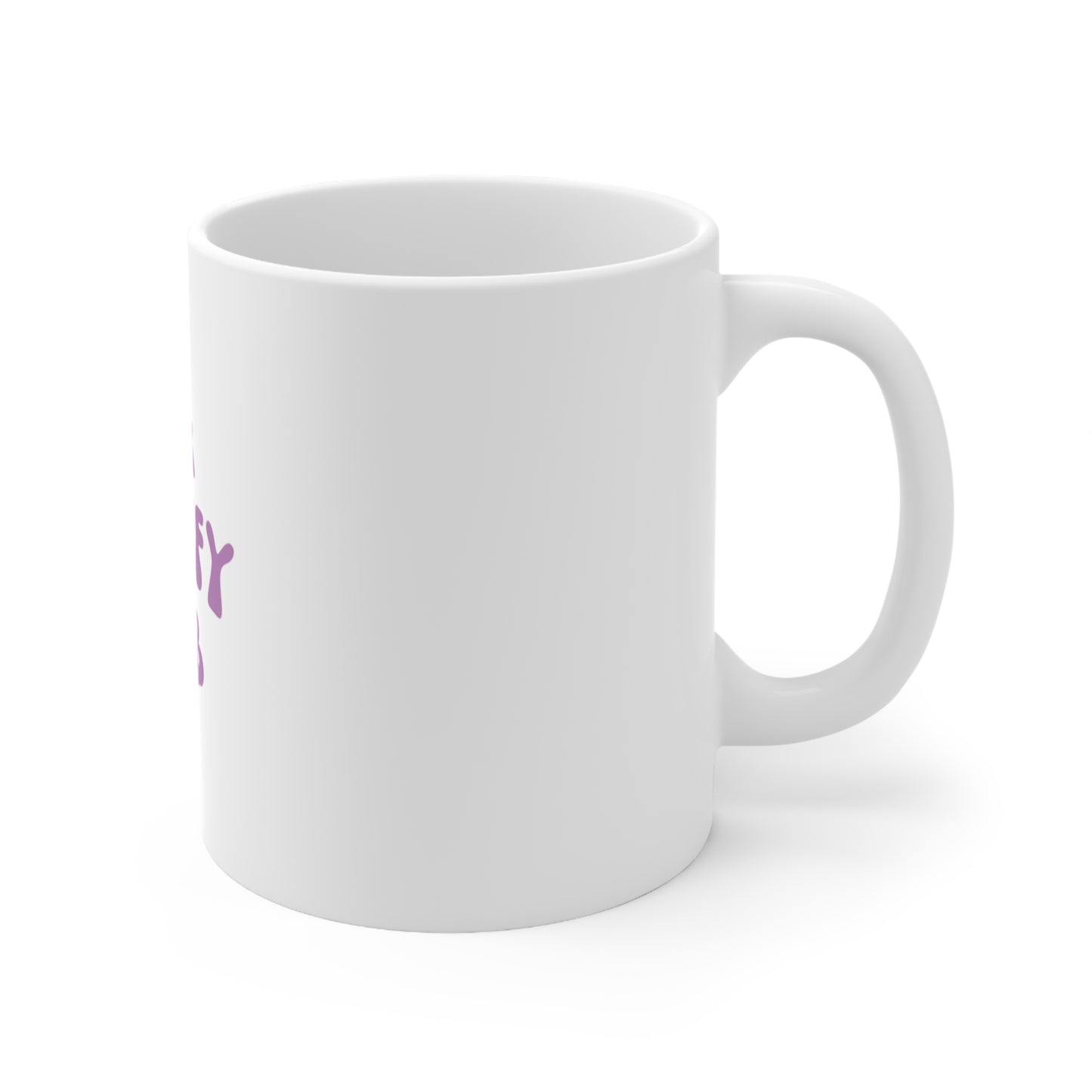 Stylish White Ceramic Mug | 225 ml Coffee & Tea Cup - Pink Staffy Club