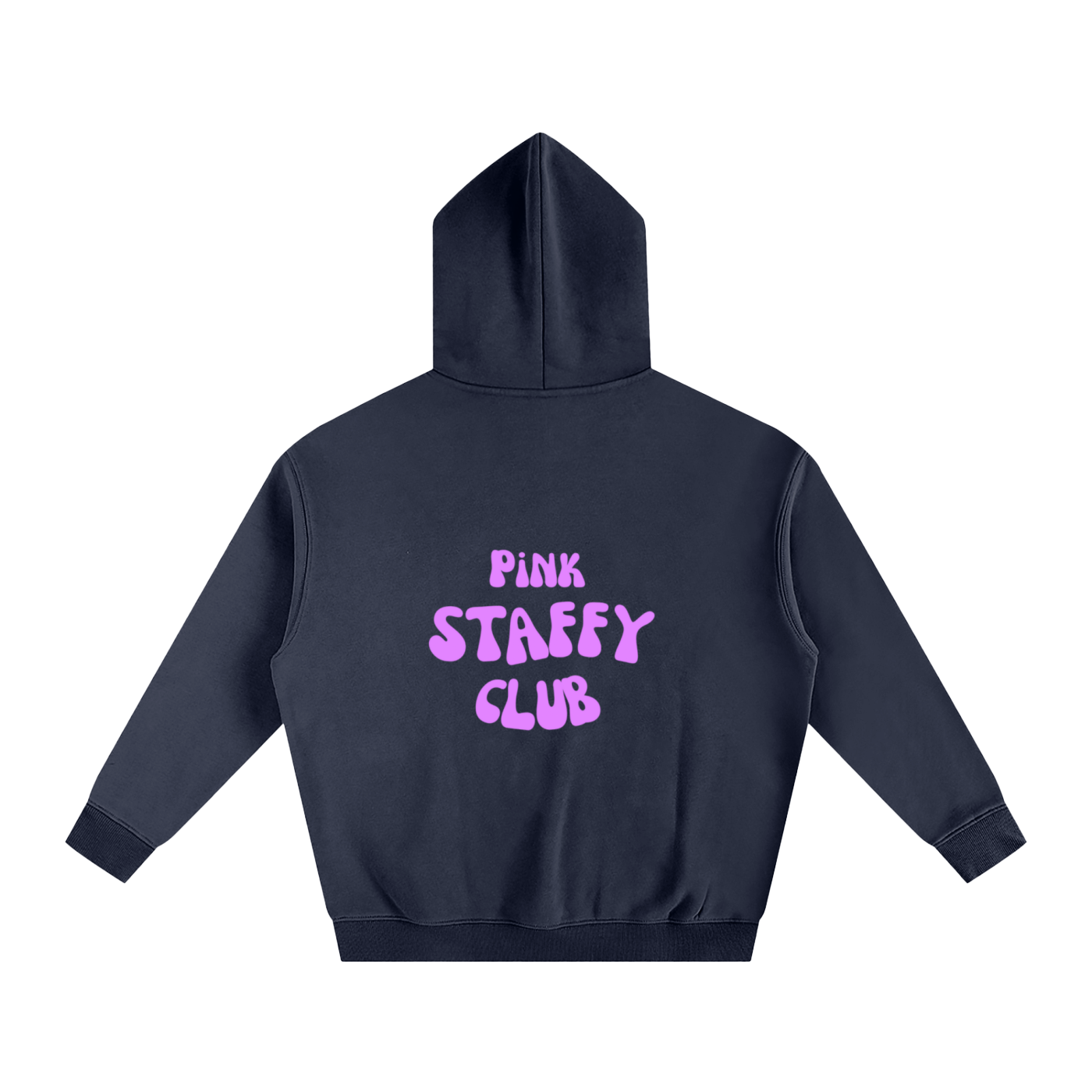 Cozy Oversized Fleece Hoodie - Pink Staffy Club